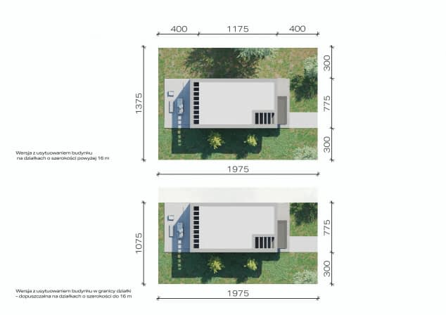 Rzut projektu NewHouse 744 - Usytuowanie na działce