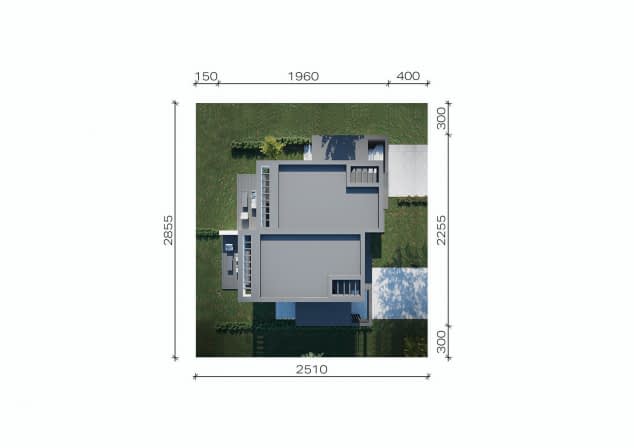 Rzut projektu NewHouse 744 D w1 - Usytuowanie na działce
