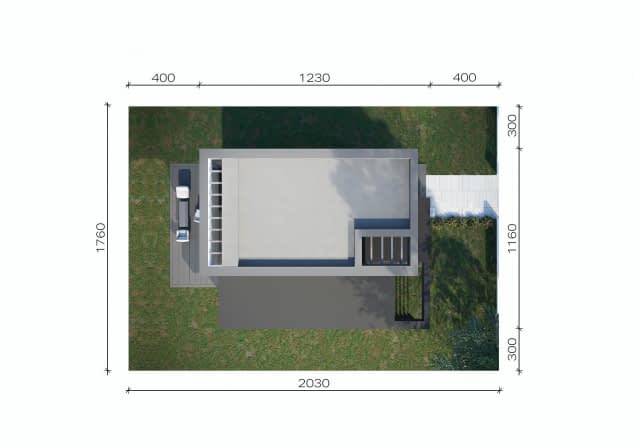 Rzut projektu NewHouse 744 G1 - Usytuowanie na działce