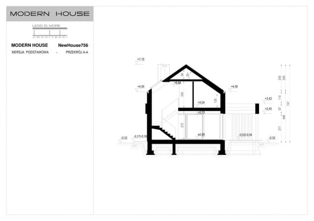 Rzut projektu NewHouse 756 - Przekrój