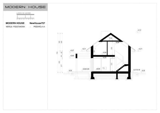 Rzut projektu NewHouse 757 - Przekrój