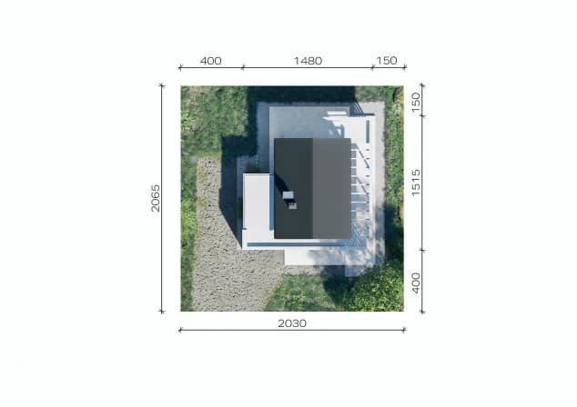 Rzut projektu NewHouse 752 G1 - Usytuowanie na działce
