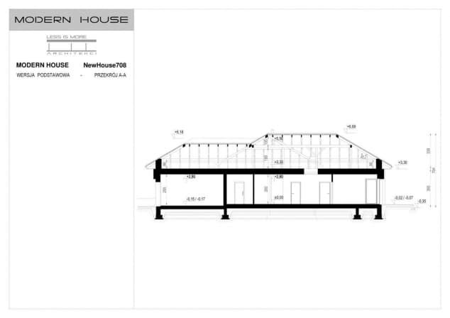 Rzut projektu NewHouse 708 - Przekrój