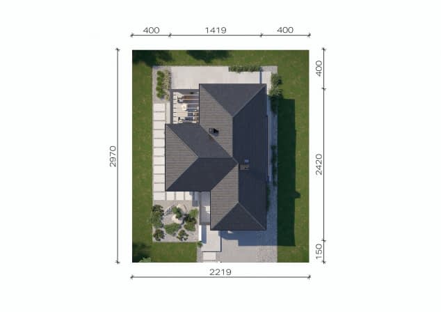 Rzut projektu NewHouse 708 - Usytuowanie na działce