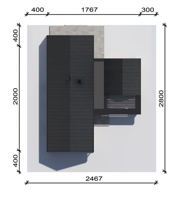 Rzut projektu BrickHouse 115 G2 - Usytuowanie na działce