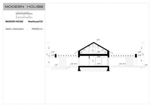 Rzut projektu NewHouse 725 - Przekrój