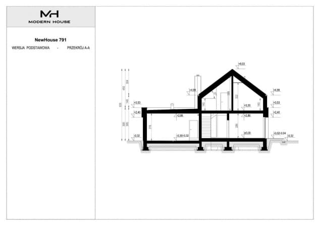 Rzut projektu NewHouse 791 - Przekrój