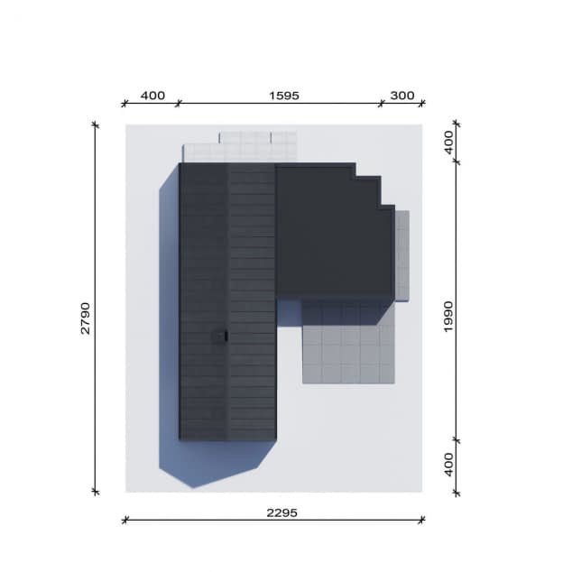 Rzut projektu NewHouse 719 w1 G2 - Usytuowanie na działce