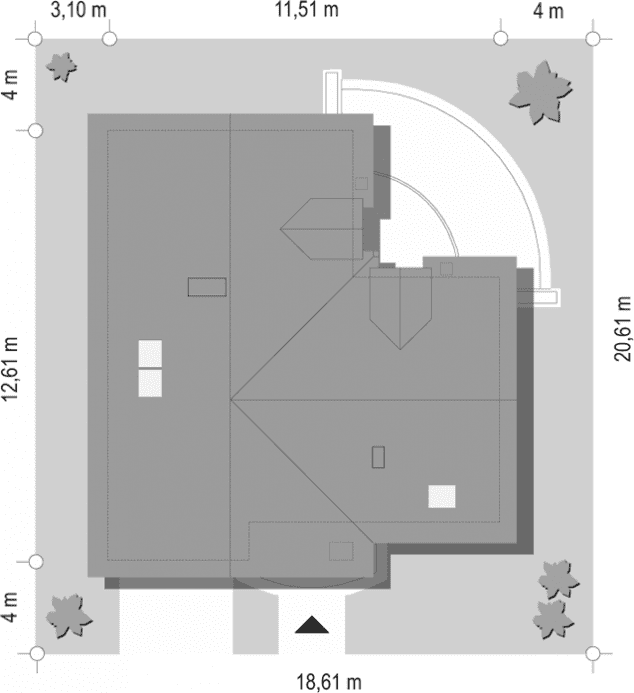 Rzut projektu Elka - sytuacja