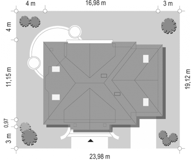 Rzut projektu Faworyt wariant B - sytuacja