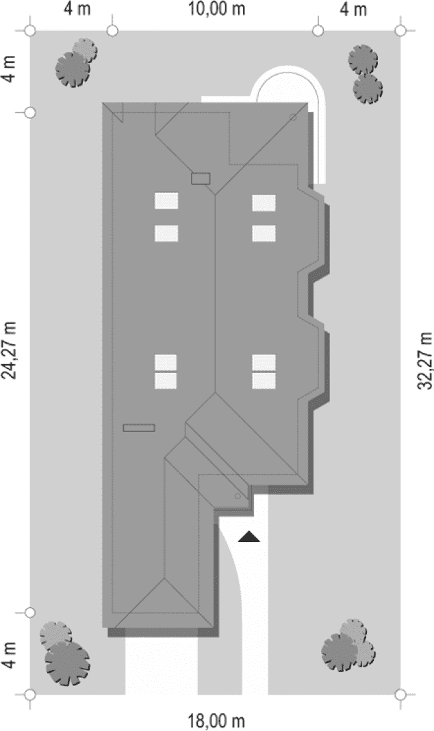 Rzut projektu Jamnik 3 - sytuacja