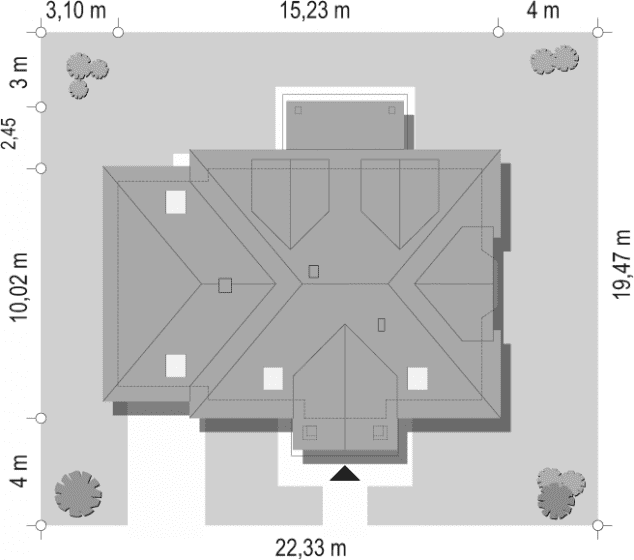 Rzut projektu Kameralny - sytuacja