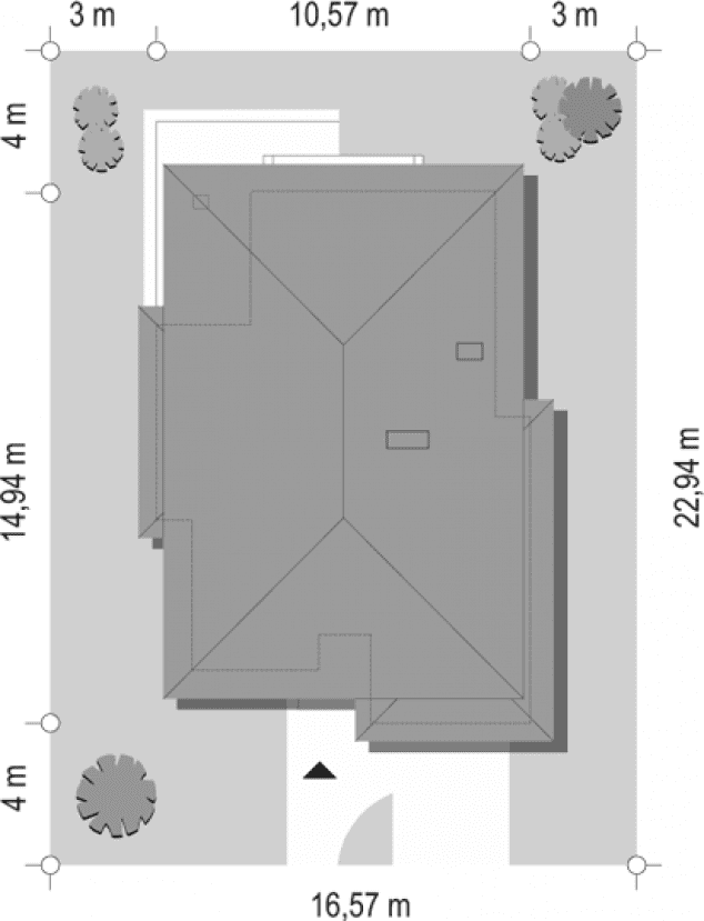 Rzut projektu Kasjopea wariant B - sytuacja