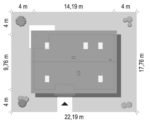 Rzut projektu Oliwka 2 - sytuacja