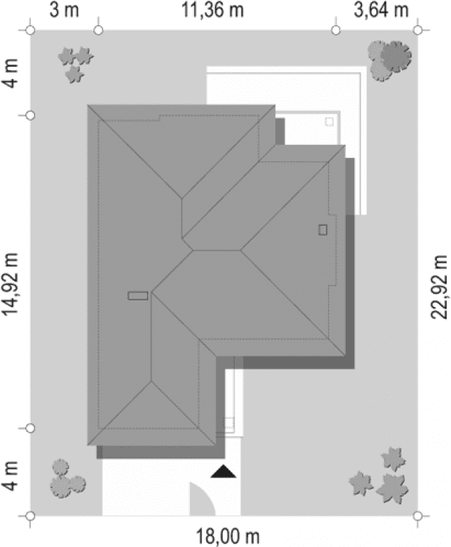 Rzut projektu Riwiera 2 - sytuacja