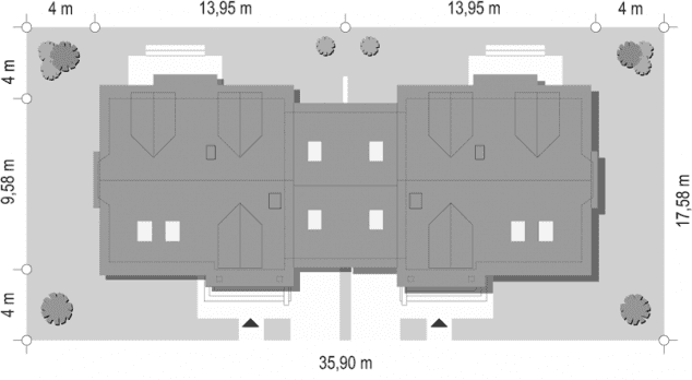 Rzut projektu Szkwał - sytuacja