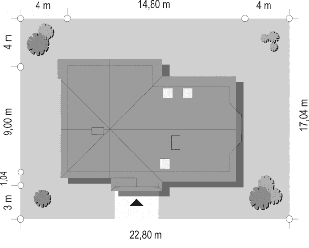 Rzut projektu Wesoły - sytuacja