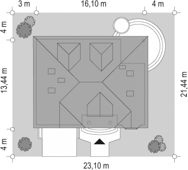 Rzut projektu Zacisze - sytuacja