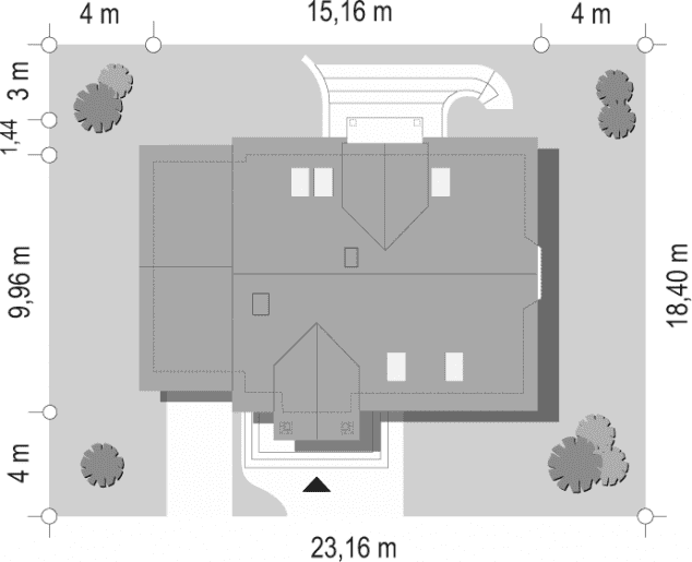 Rzut projektu Zgrabny 2 - sytuacja