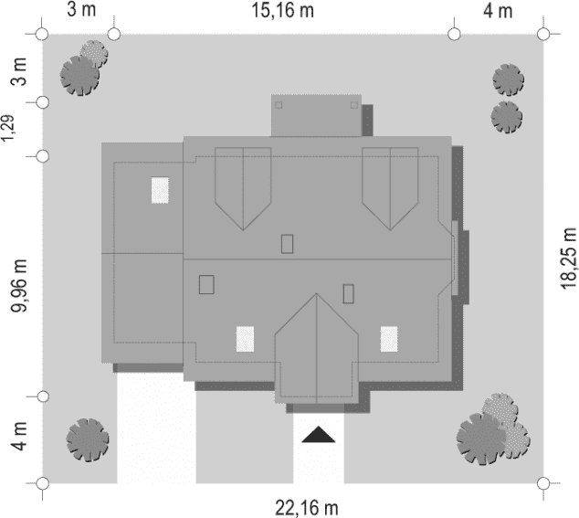 Rzut projektu Zgrabny 3 - sytuacja