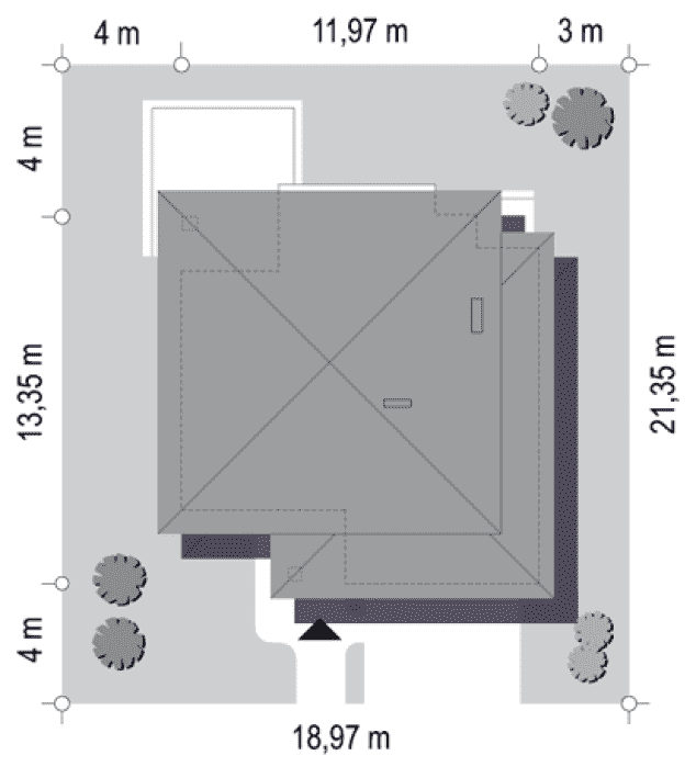 Rzut projektu Szmaragd 6 - sytuacja