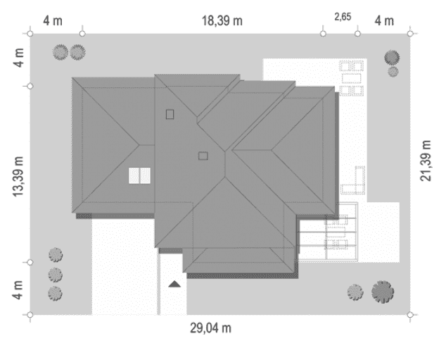 Rzut projektu Dom z widokiem 6 B - sytuacja