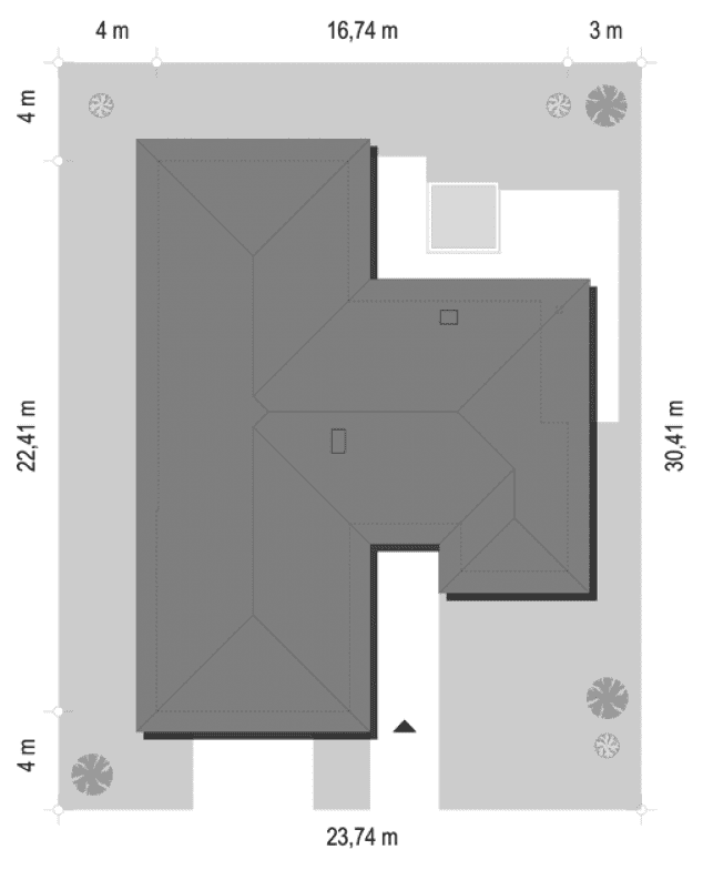 Rzut projektu Jedyny B - sytuacja