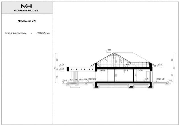 Rzut projektu NewHouse 723 - Przekrój
