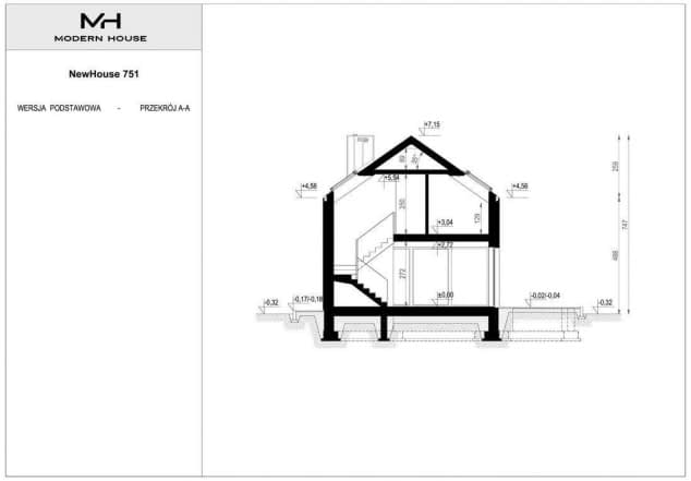 Rzut projektu NewHouse 751 - Przekrój