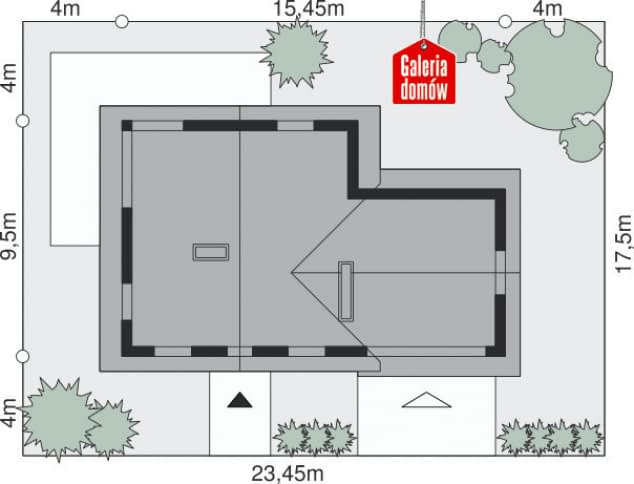 Rzut projektu Dom przy Cyprysowej 8 - Sytuacja