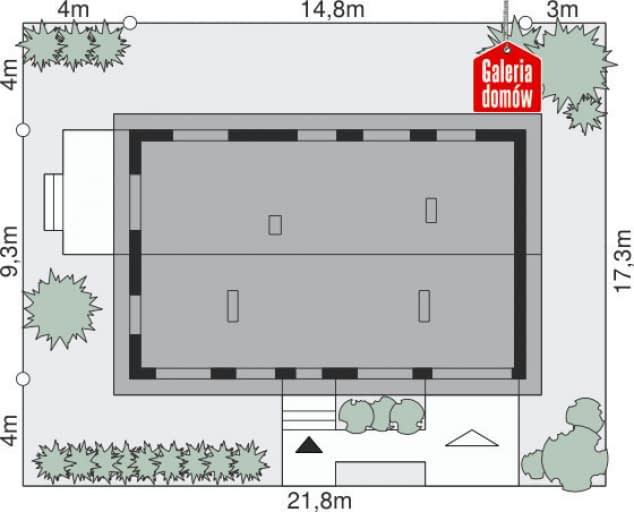 Rzut projektu Dom przy Przyjemnej 9 - Sytuacja