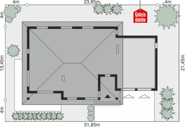 Rzut projektu Dom przy Makowej 5 - Sytuacja