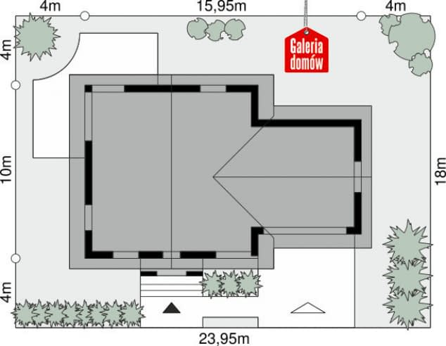 Rzut projektu Dom przy Cyprysowej 32 - Sytuacja