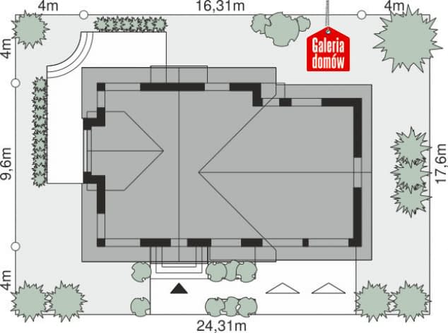 Rzut projektu Dom przy Cyprysowej 15 K4 - Sytuacja