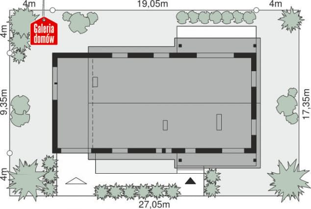 Rzut projektu Dom przy Bukowej 7 - Sytuacja