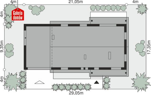 Rzut projektu Dom przy Bukowej 8 - Sytuacja