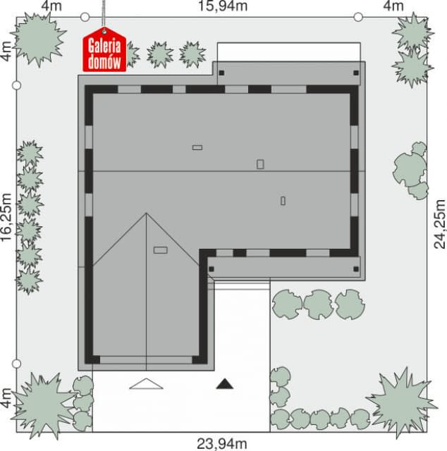 Rzut projektu Dom przy Bukowej 31 - Sytuacja