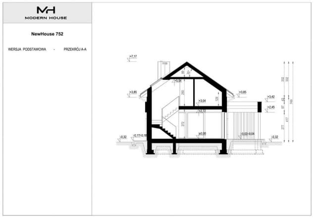 Rzut projektu NewHouse 752 - Przekrój