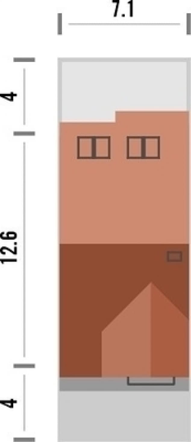 Rzut projektu Mieszko 4 z garażem - Rzut na działce