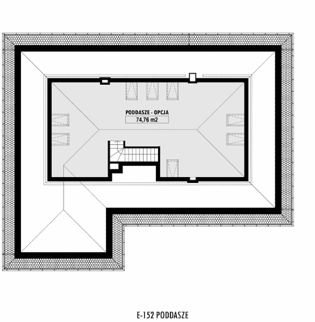 Rzut projektu E-152 -  