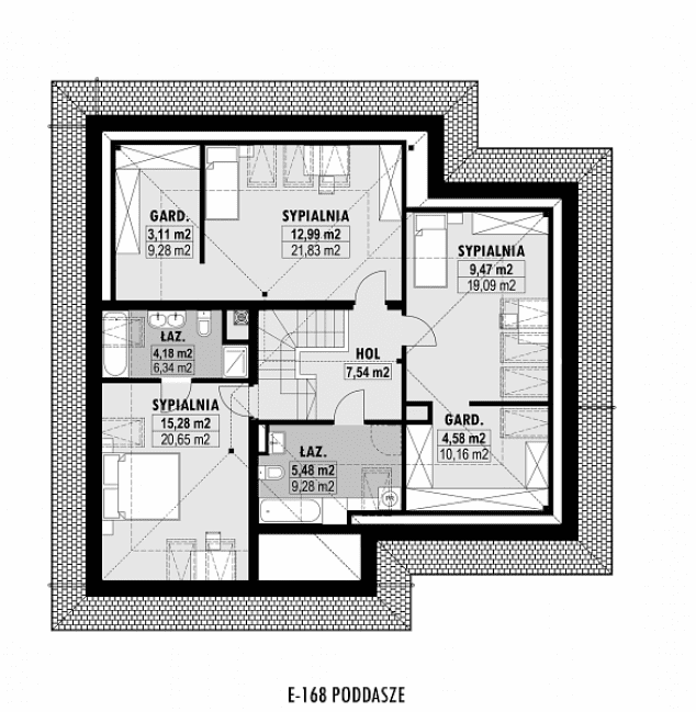 Rzut projektu E-168 -  