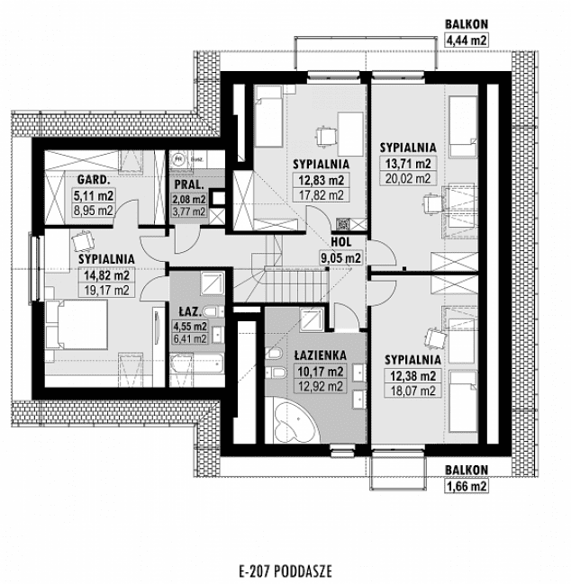 Rzut projektu E-207 -