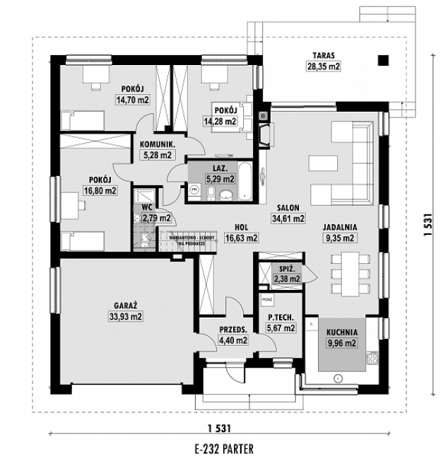 Rzut projektu E-232 -  