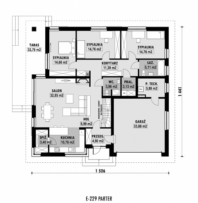 Rzut projektu E-229 -