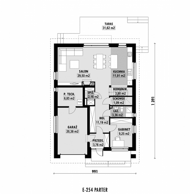 Rzut projektu E-254 -  