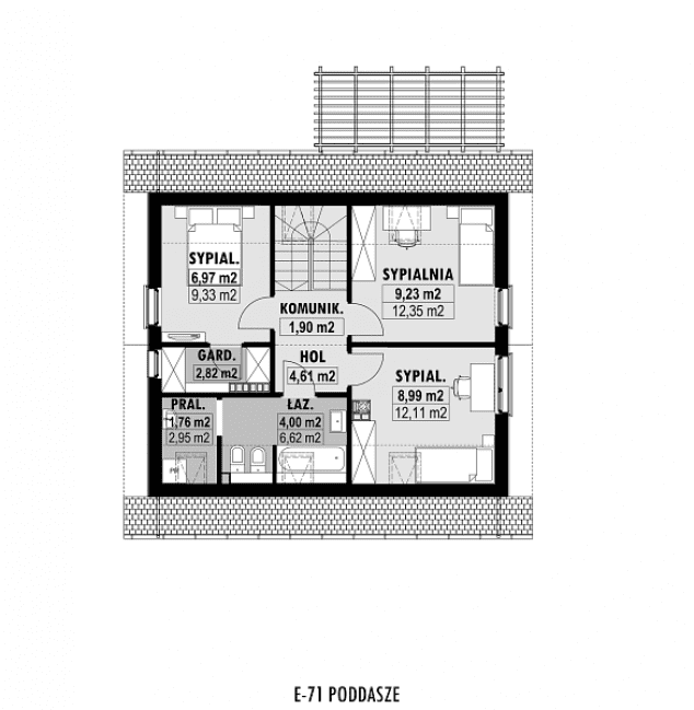 Rzut projektu E-71 -