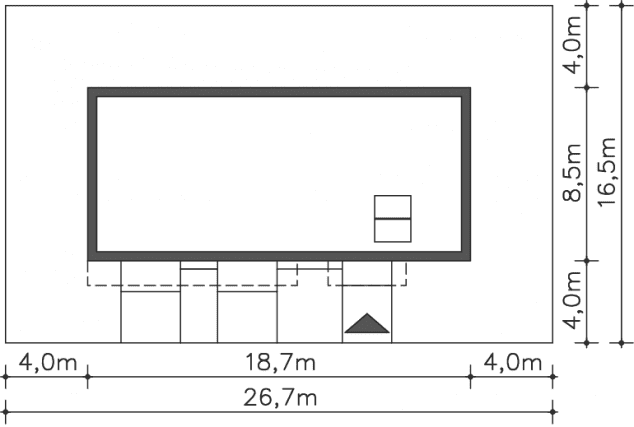 Rzut projektu Austin (GW01A) - Usytuowanie na działce