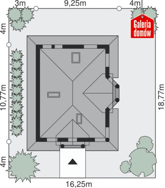 Rzut projektu Dom przy Sielskiej 2 - Sytuacja