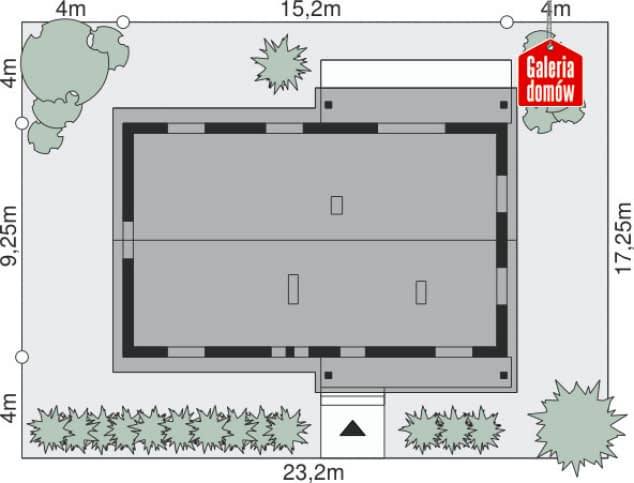 Rzut projektu Dom przy Bukowej 5 - Sytuacja