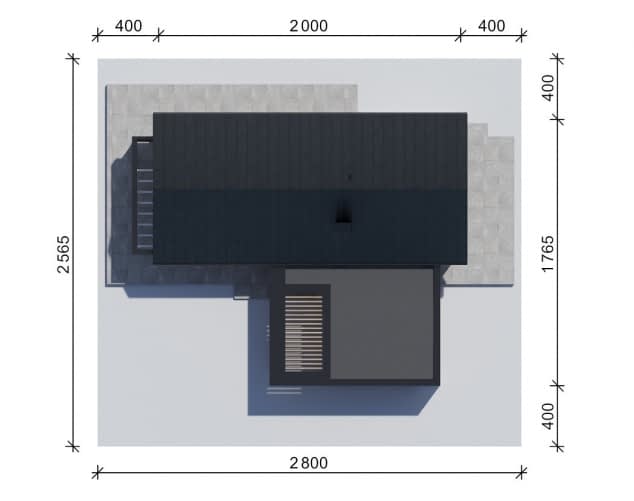 Rzut projektu NewHouse 732 G2 w1 - Usytuowanie na działce